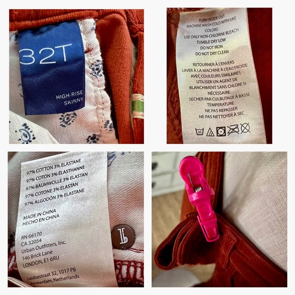 Anthropologie Corduroy Skinny Pants 32T - Picture 10 of 10